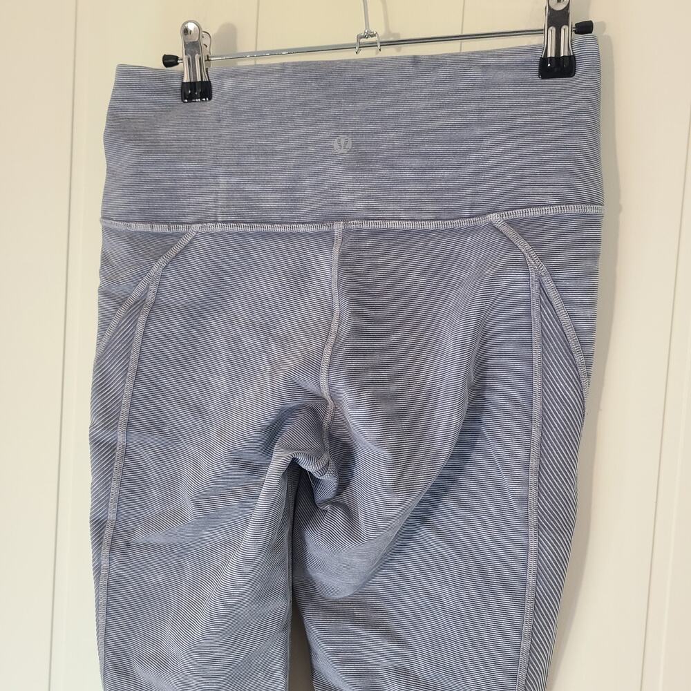 Lululemon Wunder Under High-Rise Tight 25" leggings Snow Washed Ribbed Luna 6 - Picture 6 of 7